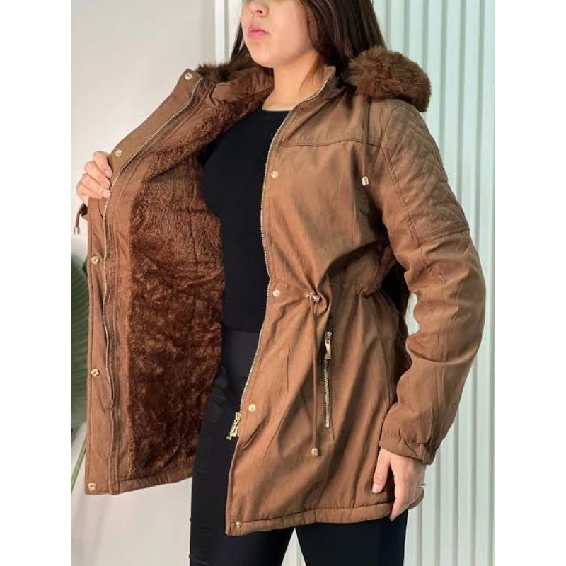 Jaqueta Parka Bobojaco Casaco Sobretudo Feminino forrada pelu00facia Blusa Frio Envio imediato